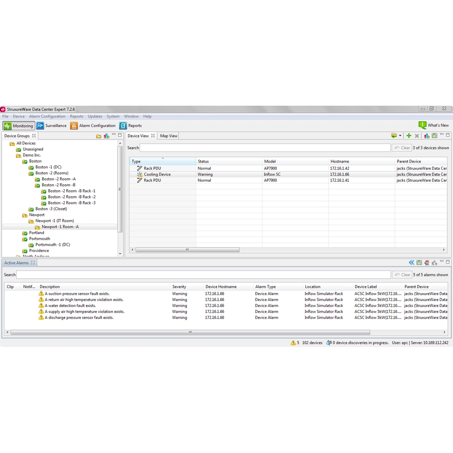 APC StruxureWare Data Center Expert 엔터프라이즈, ap9475