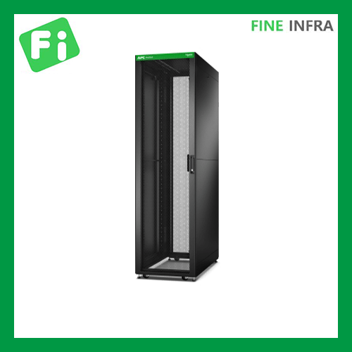 Easy 랙 600mm/42U/1100mm, 루프, 측면 패널, 캐스터, ft 및 4 브래킷, 하단 없음, 검정, er6212